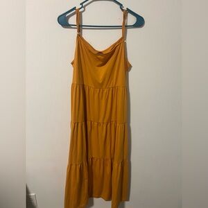 Women's Orange Sleeveless Dress